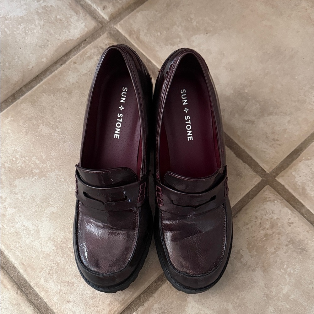 Sun + Stone Deep Burgundy Loafers